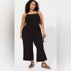 Torrid Stretch Challis Tie Back Wide Leg Jumpsuit Size 2X